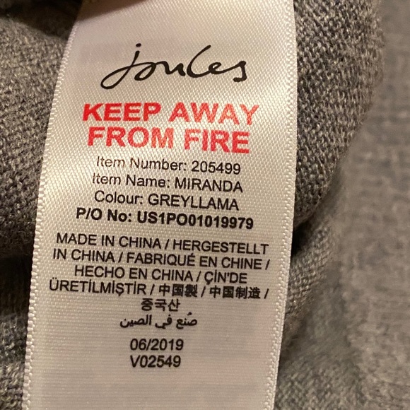 Joules grey festive llama sweater NWTS 10 🦙 - Picture 6 of 8